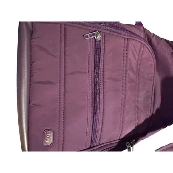Lug Plum Purple Backpack With Adjustable Straps & Multiple Pockets For Women - Picture 12 of 13